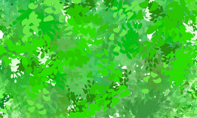 緑の葉っぱが画面一面を覆う背景素材