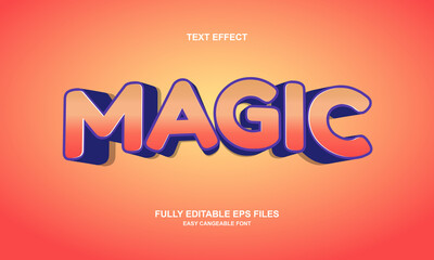 magic text effect editable