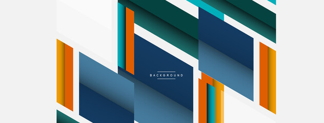 Vector background. Abstract overlapping color lines design with shadow effects. Illustration for wallpaper banner background or landing page