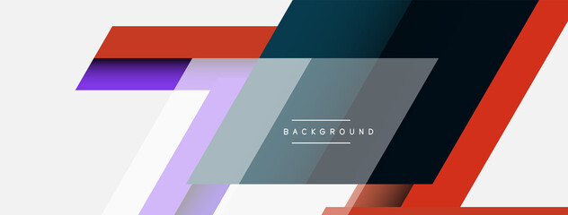 Vector background. Abstract overlapping color lines design with shadow effects. Illustration for wallpaper banner background or landing page