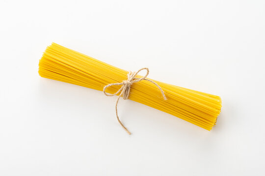Spaghetti pasta isolated on white background.
Pasta image.
