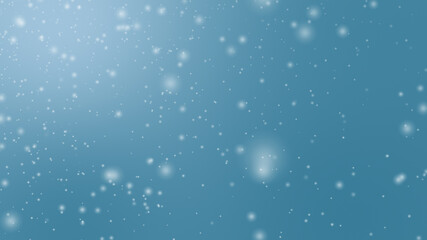 rain drops on the window. Abstract chaotic scatter with sparse glowing snow on blue background. falling snow background snowflakes in blur over blue background. background with snowflakes.