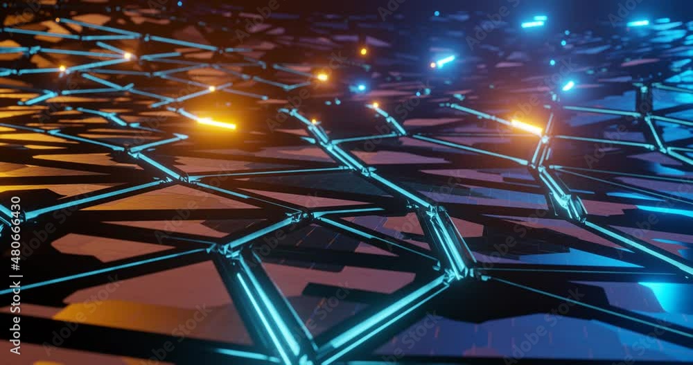 Fototapete 3d rendering of minimalist and modern patterns with abstract 3d animated textures