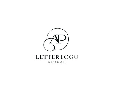 Abstract AP letter logo-AP vector logo design