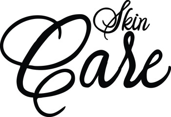 Skin Care Vector Typographic Text