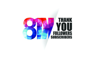 81K, 81.000 followers, subscribers design for internet, social media, anniversary and celebration achievement-vector