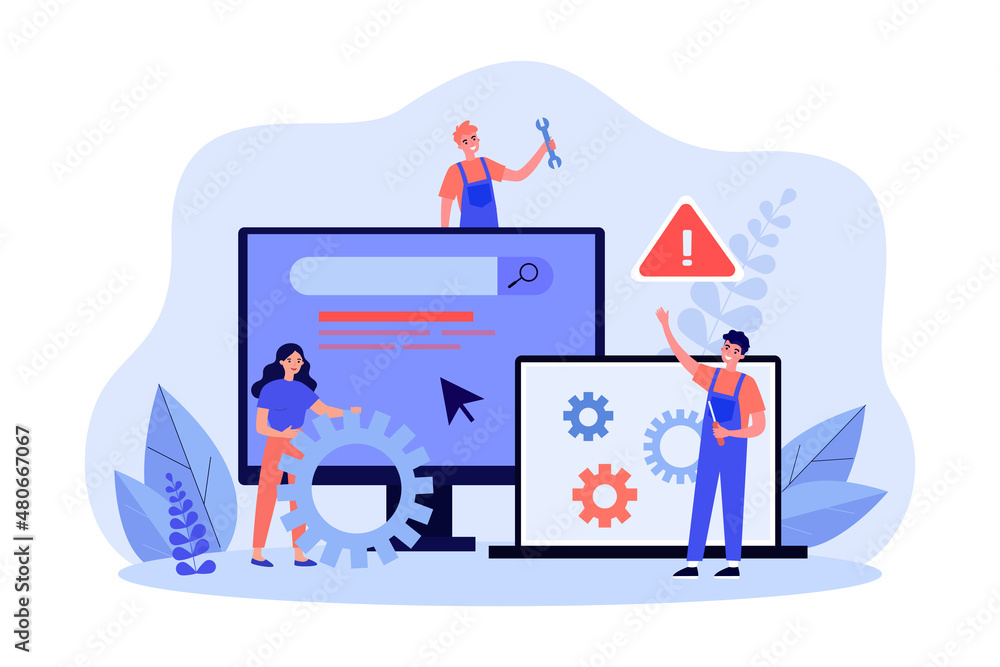 Poster administrators fixing computer problems