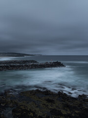 Stormy sky over Narooma coastline, NSW, Australia.