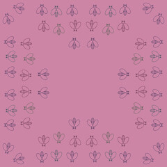 Design   gray  bee. Hand drawn.