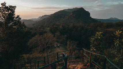 Fototapeta premium sunset in the mountains
