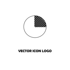 Charts vector icon. Flat black symbol. Pictogram is isolated on a white background. Designed for web and software interfaces.