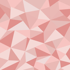 Abstract pink low polygon geometric triangles pattern background.