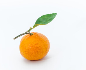 orange with leaf