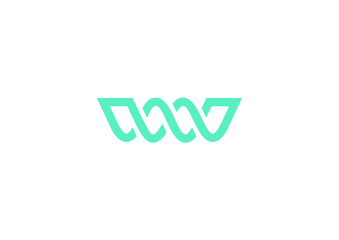 Letter w wave logo