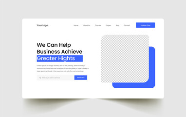 Corporate business website landing page ui template design template 