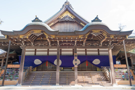 Mie, Japan - Mar 19 2020 - Ise Grand Shrine (Ise Jingu Naiku - inner shrine) in Ise, Mie, Japan. The Shrine was a history of over 1500 years.
