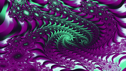 Abstract fractal art background in illustration space geometry.