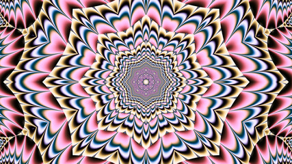 Abstract fractal art background in illustration space geometry.