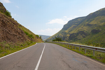 there is an excellent road between the mountains of Georgia