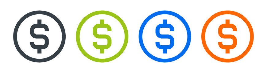 Dollar sign icon. Dollar currency symbol. Financial concept