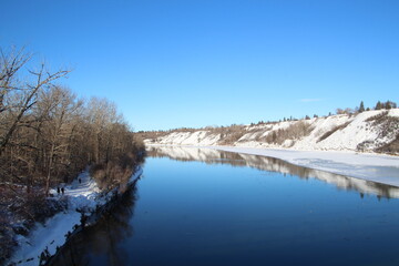 January Reflections On The River, Gold Bar Park, Edmonton, Alberta