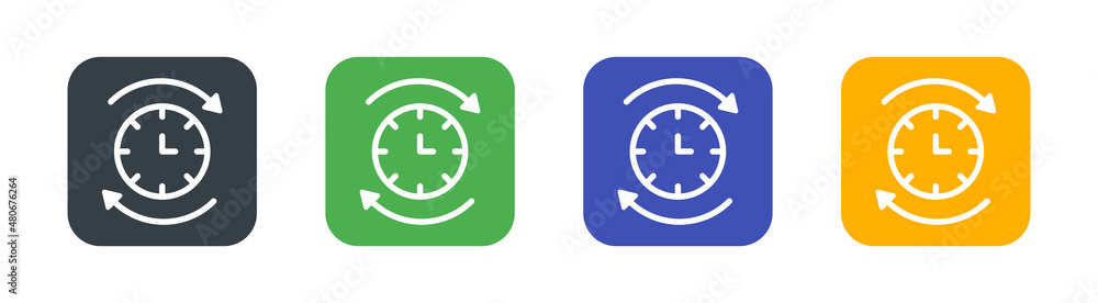 Poster circular time icon. update time icon vector illustration.