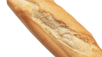 Bread baguette isolated on a white