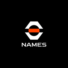 Abstract Tech Futuristic simple logo