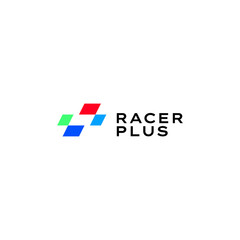 dynamic racer plus abstract logo