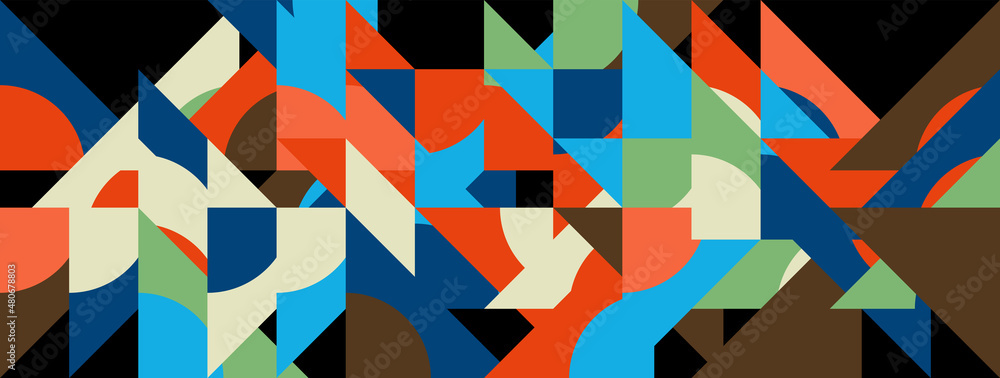 Aufkleber generative design artwork of abstract vector generated shapes composition