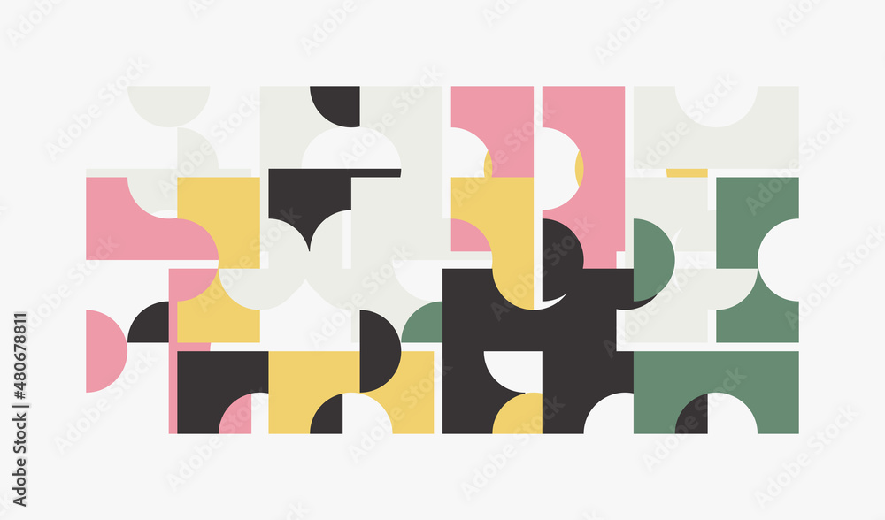 Aufkleber generative design artwork of abstract vector generated shapes composition