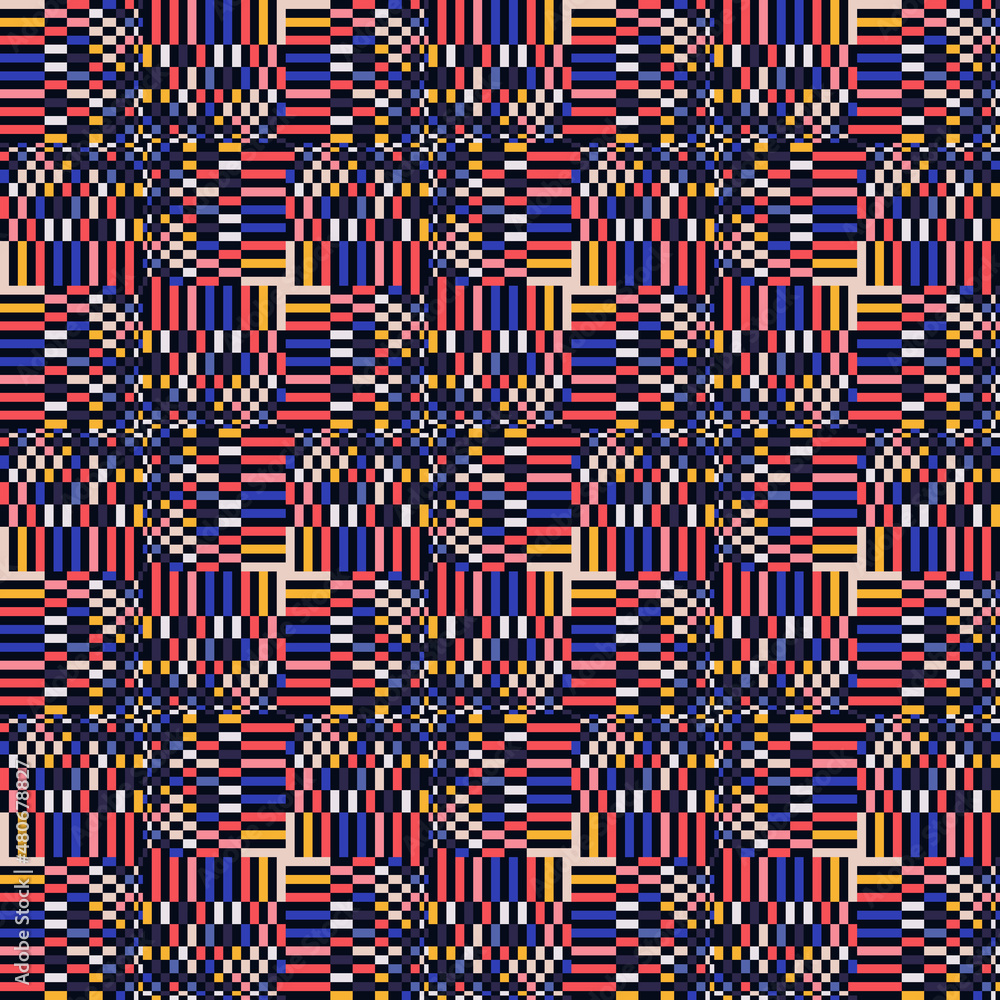 Poster generative design artwork of abstract vector generated shapes composition