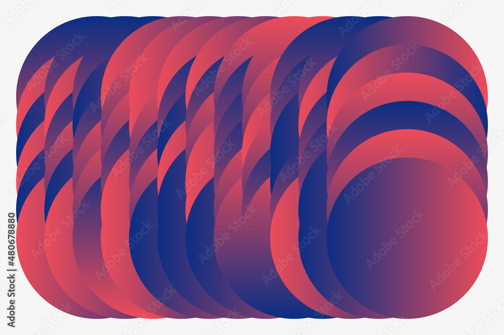 Aufkleber generative design artwork of abstract vector generated shapes composition