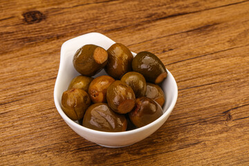 Marinated feijoa in the bowl