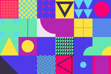 Generative Design Artwork of Abstract Vector Generated Shapes Composition