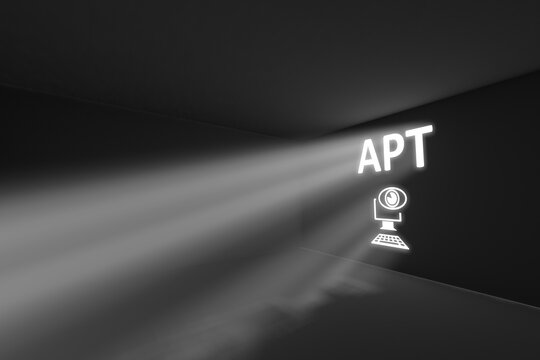 APT rays volume light concept 3d illustration
