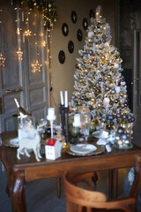 Fototapeta na wymiar christmas tree in the room