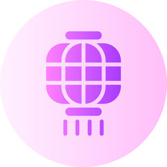 chinese lantern gradient icon