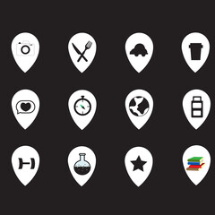 illustration map and location design suitable for illustration vector set icon