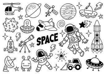 space and cosmos illustration Vector for banner © toonsteb