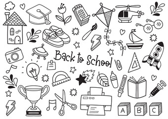 back to school illustration Vector for banner
