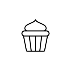 Cup cake icon. Cup cake sign and symbol