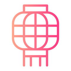 chinese lantern gradient icon