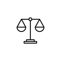 Scales icon. Law scale icon. Justice sign and symbol