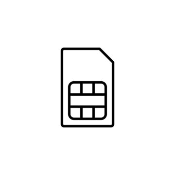 Sim card icon. dual sim card sign and symbol