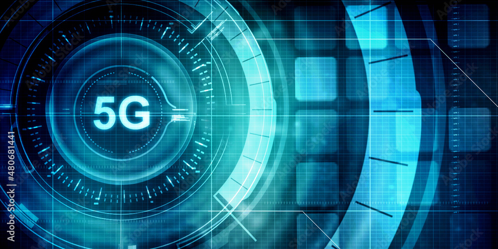 Poster 2d rendering 5g network 5g connection