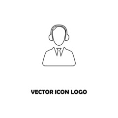 black colour business man icon vector