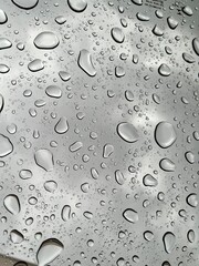 Rain Drops on the car roof 