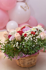 Beautiful bouquet of roses. Valentine's Day