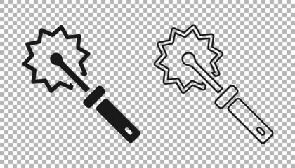 Black Cutter roll for honey icon isolated on transparent background. Tool of the beekeeper. Vector